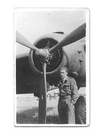 My father in the R.A.F. in England, late forties