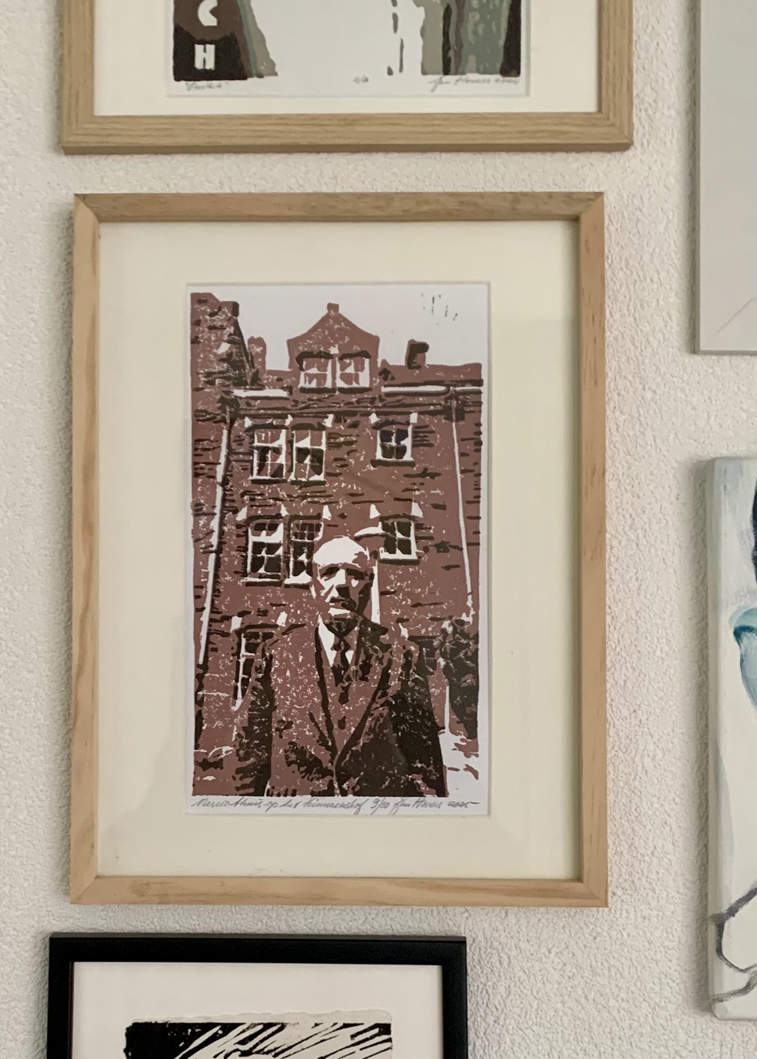 Nescio thuis op het Linnaeushof - linosnede - Afbeelding 2